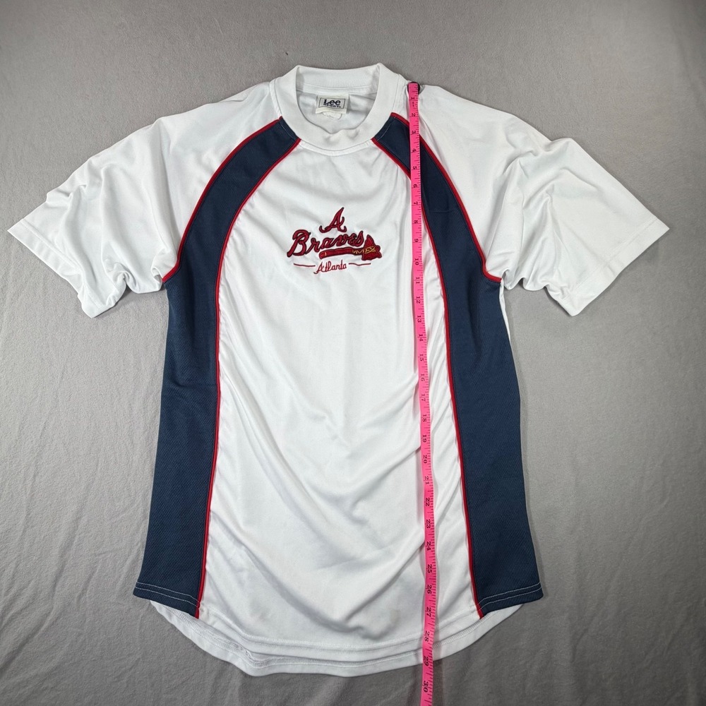 Atlanta Braves Lee Sport T Shirt Mens XL White MLB Baseball Jersey Style - Picture 3 of 8